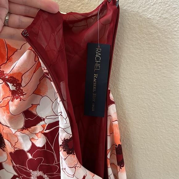NEW Rachel Rachel Roy Vixen Floral Rita One Shoulder Tiered Ruffle Dress Size 6 - Picture 8 of 12